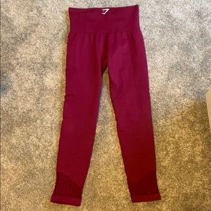 Berry colored Gymshark leggings